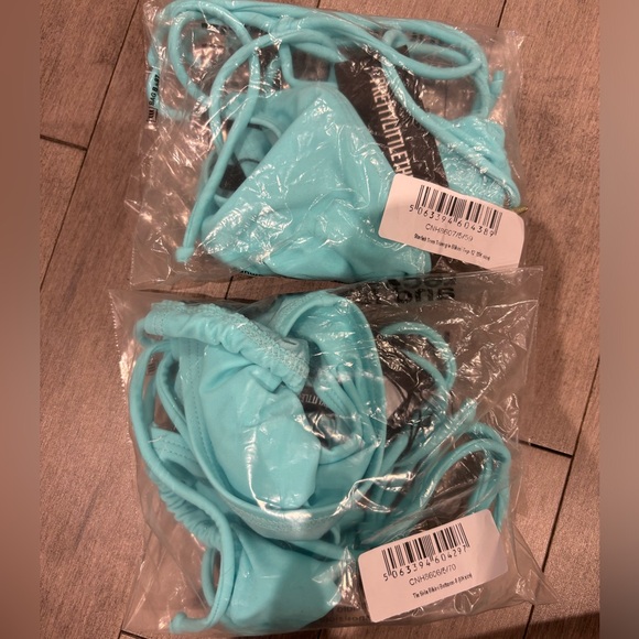 PRETTY LITTLE THING Turquoise Starfish Trim Triangle Bikini - Picture 3 of 3